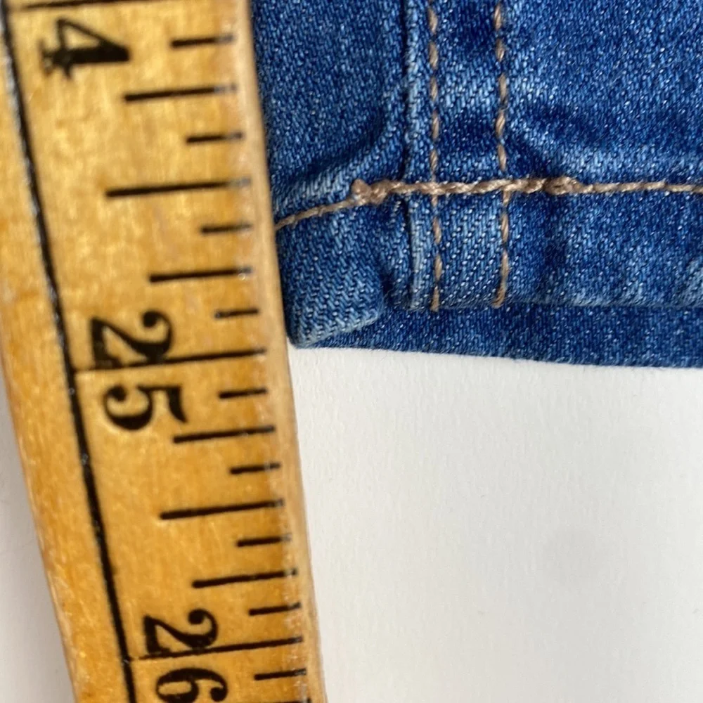 Free People Womens Blue High Rise Denim Straight Leg Jeans 30 x 27 Style 8175